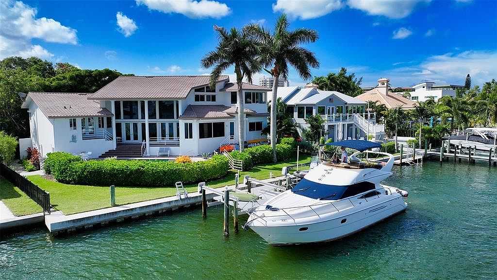 Sarasota-area waterfront home with a private dock